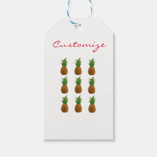 9 Ananas Thunder_Cove Geschenkanhänger (Vorderseite)