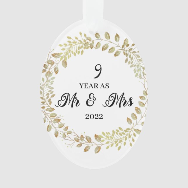 9 Année en tant que M. & Mme 2022 | Anniversaire (devant)