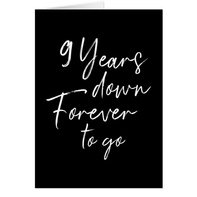 9 ans à jamais aller 9e anniversaire de mariage (Devant)