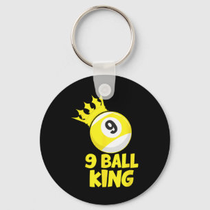 9 Ball King Champion 9 Ball Billiards Pool Player Schlüsselanhänger