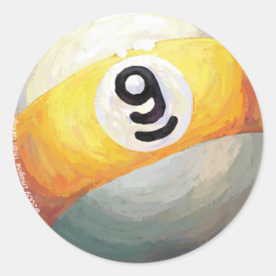 9 Ball Runder Aufkleber