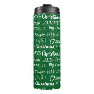 9 benutzerdefinierte Namen Typografie Weihnachten Thermosbecher