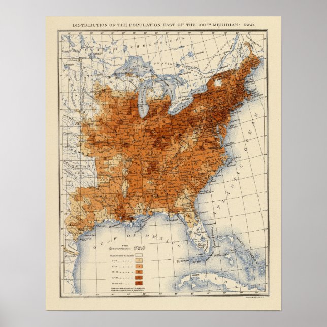 9 Bevölkerung 1860 Poster (Vorne)