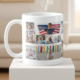 9 Bilder Collage Lieb dich Mama Kinder Namen Kaffeetasse