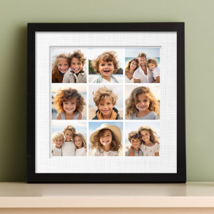 9 Bilder Collage - Weißer Hintergrund Fotodruck