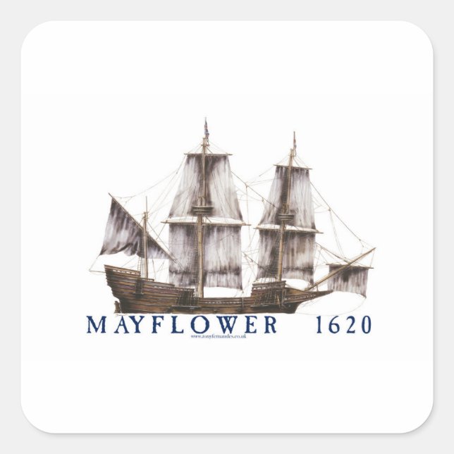 9 Bürgermeisterschiff Quadratischer Aufkleber (Vorderseite)