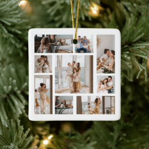 9 Collage photo personnalisé Ornements de Noël