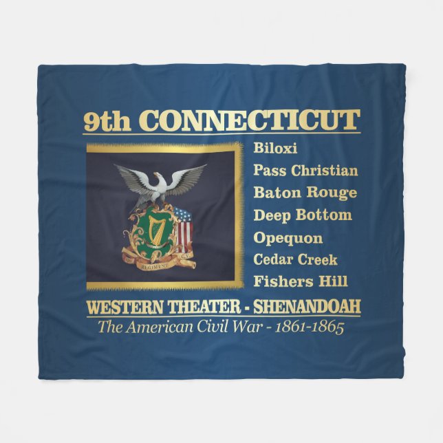 9. Connecticut Infanterie (BH) Fleecedecke (Vorderseite (Horizontal))