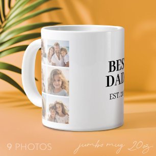 9 Foto-Collage mit bestem Dada und Jahr Jumbo-Tasse