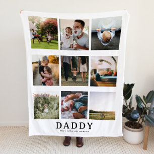 9-Foto-Collage-Vater-Decke   Vatertag Fleecedecke
