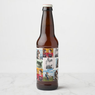 9 Foto individuelles personalisiertes Kollage Bierflaschenetikett