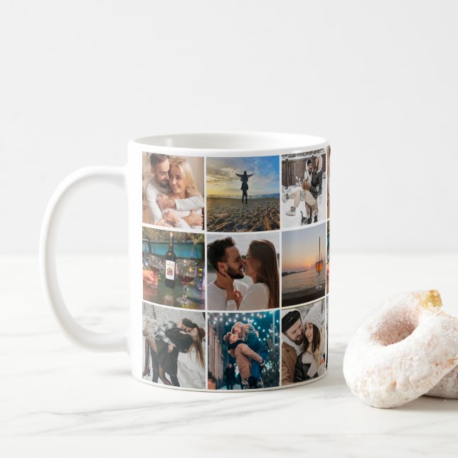 9-Foto-Kollektionsvalentine Kaffeetasse (Mit Donut)