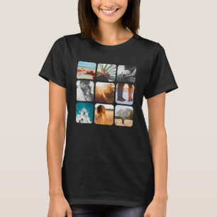 9 Foto Template Square Runded Frauen TShirt