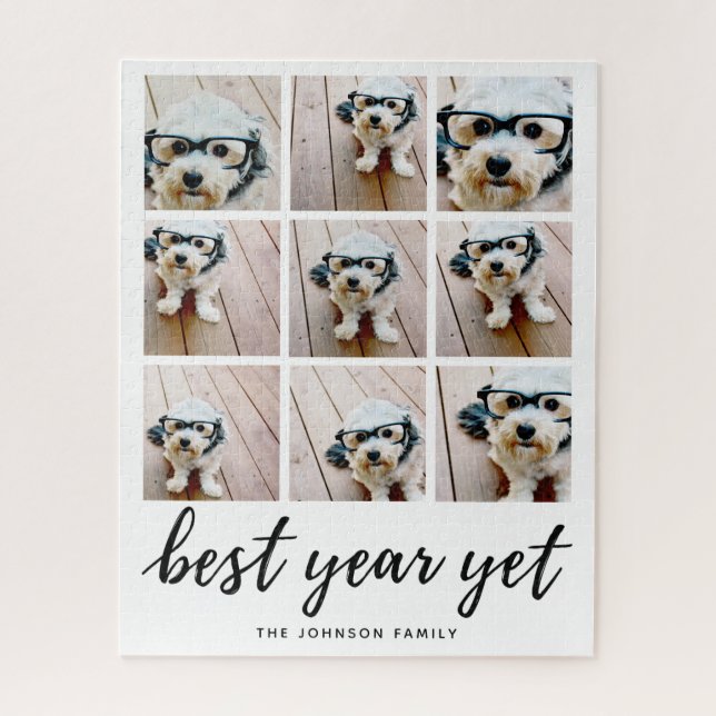 9 FotoCollage Best Year yet Black Calligraphy (Vertikal)