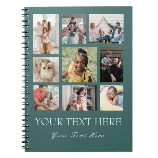 9 FotoCollage-Familie Notizblock (Vorderseite)