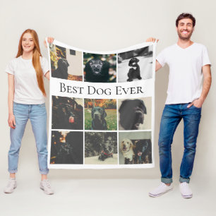 9 FotoCollage Personalisiert Bester Hund je Fleecedecke