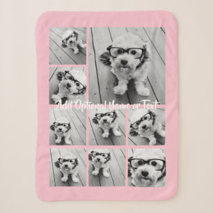 9 Fotos-Collage hinzufügen - Pink bearbeiten Sherpadecke