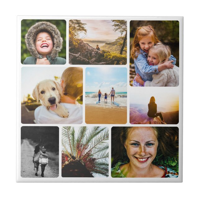 9 Fotos Wall-Collage im Haus umkreist Fliese (Vorderseite)