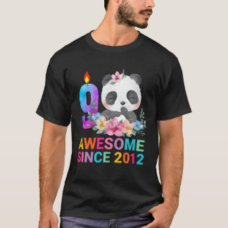9 Geburtstag 9 Jahre Niedliches Panda Phantastisch T-Shirt