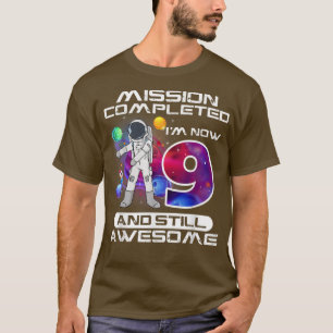 9. Geburtstag Astronautenraum über 9 Jahre alt BDA T-Shirt