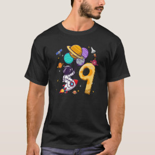 9. Geburtstag Astronautenraumballons 9 Jahre alt T-Shirt