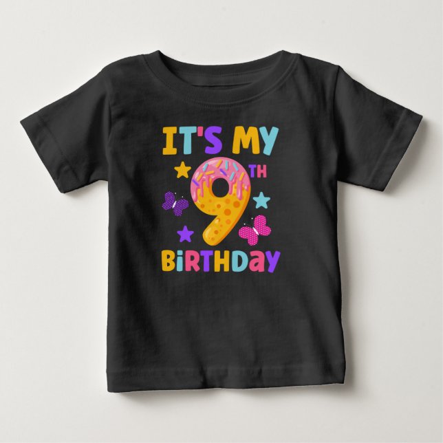 9. Geburtstag Baby T-shirt (Vorderseite)