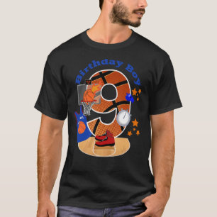 9. Geburtstag Basketball Big Number 9 Year Old Boy T-Shirt