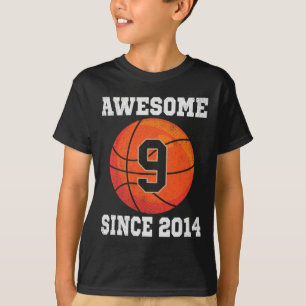 9. Geburtstag Basketball Lover 9 Jahre Vintag T-Shirt