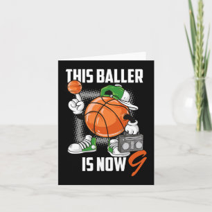 9. Geburtstag Basketball Spielspass 9 Jahre Altes  Karte