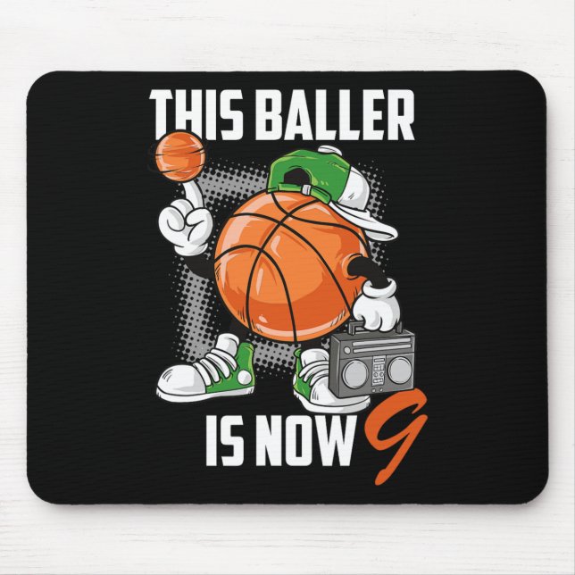 9. Geburtstag Basketball Spielspass 9 Jahre Altes  Mousepad (Vorne)