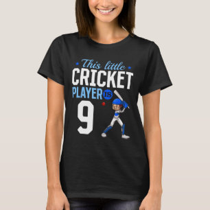 9. Geburtstag Cricket-Spieler T-Shirt