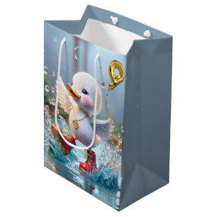 9. Geburtstag Duckling Dancing in einer Pfütze Mittlere Geschenktüte