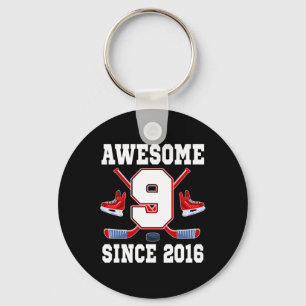 9. Geburtstag Eishockey Thema Awesome Since Schlüsselanhänger