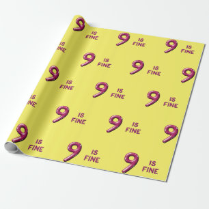 9. Geburtstag Geschenkpapier