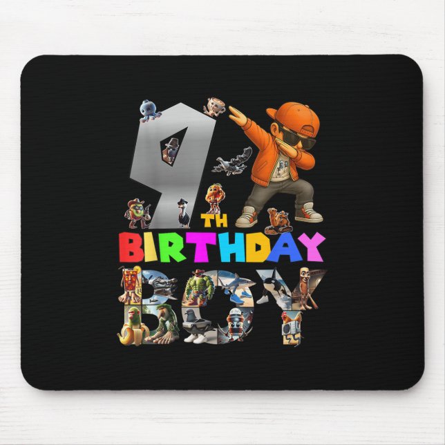9. Geburtstag Junge Italienische Brainrot für Kind Mousepad (Vorne)