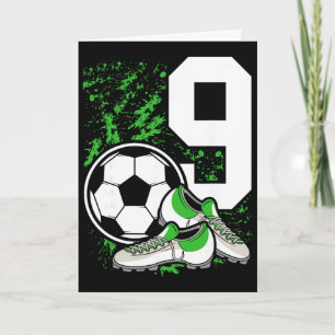 9. Geburtstag Jungen 9 Jahre Fußball Fußballspiele Karte