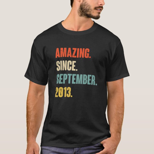 9. Geburtstag Phantastisch seit 2. September T-Shirt (Vorderseite)