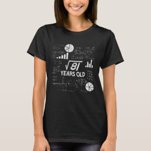 9. Geburtstag Quadratwurzel aus 81 - 9 Jahre alt B T-Shirt