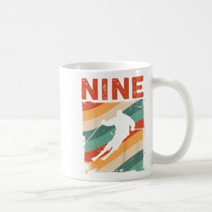 9. Geburtstag Retro Ski Ski Ski Ski Ski Ski 9 Jahr Kaffeetasse