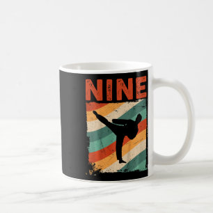 9. Geburtstag Taekwondo Kämpfer 9 Jahre alte Mädch Kaffeetasse