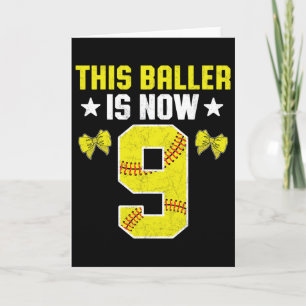 9. Geburtstagsfeier Softball-Spieler Dieser Spiele Karte
