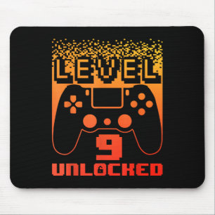 9. Geburtstagskunst für Jungen Stufe 9 Unverriegel Mousepad