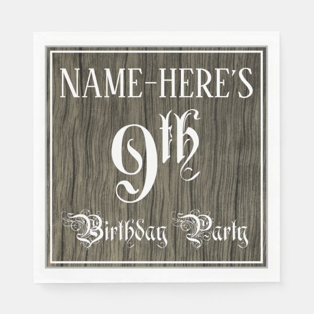 9. Geburtstagsparty - Extravagantes Drehbuch, Imit Serviette (Vorderseite)