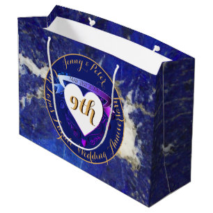 9. Hochzeit Jubiläum Lapis Lazuli Color Große Geschenktüte