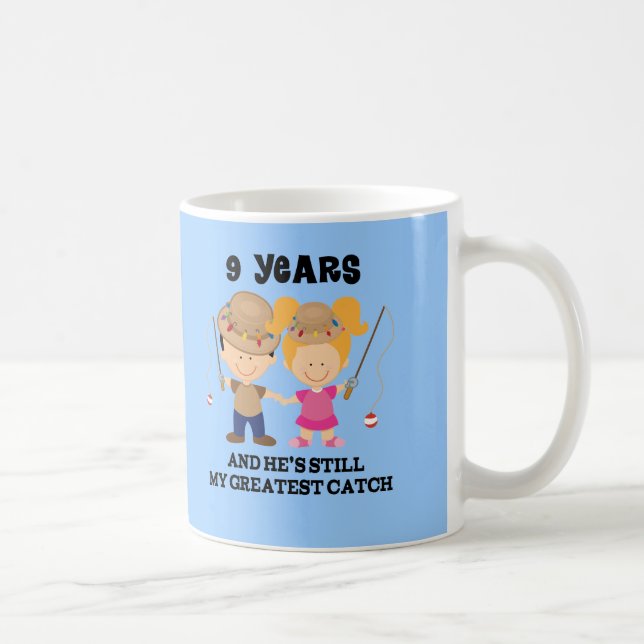 9. Hochzeitstag-Geschenk für sie Kaffeetasse (Rechts)