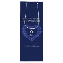 9. Hochzeitstag Lapis Lazuli Herz blau