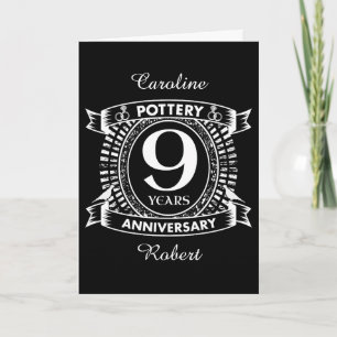 9. Hochzeitstag Töpferei Karte