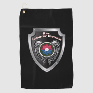 9. Infanterie-Division Individuelles Schild Golfhandtuch