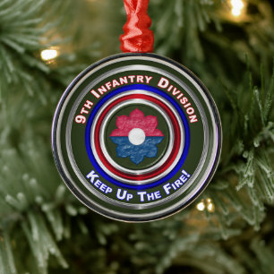 9. Infanterie-Division Weihnachten Ornament Aus Metall