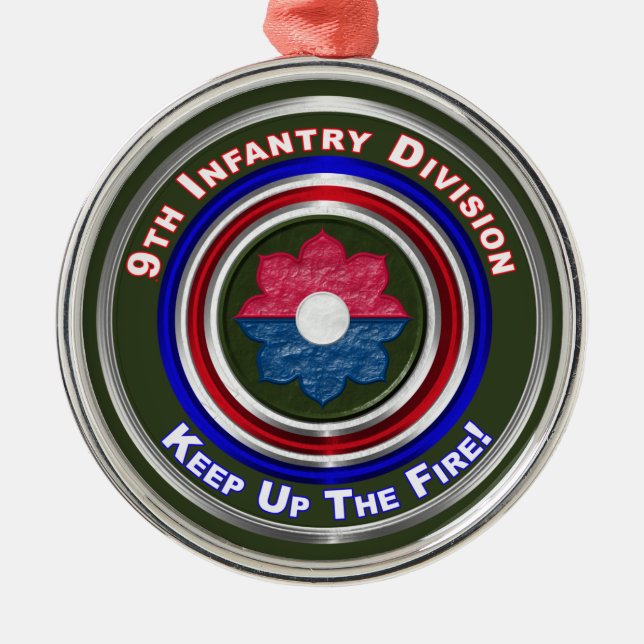 9. Infanterieabteilung Weihnachten halten Ornament Aus Metall (Vorne)